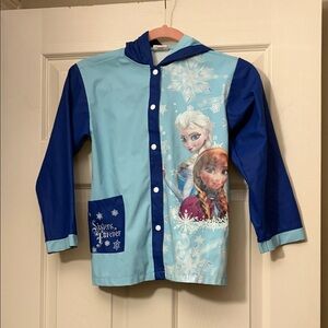Disney Frozen Light Blue and Royal Blue Kids Raincoat